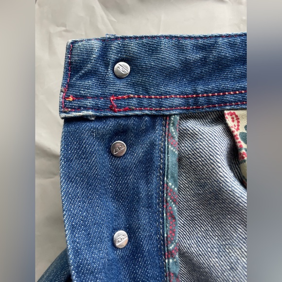 Diesel PREETO 32W Blue Jeans Flared Wide Leg Mens Faded Distressed Wash 00796 - Picture 6 of 14